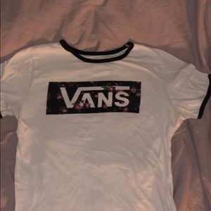 Vans women’s floral box logo tee XS